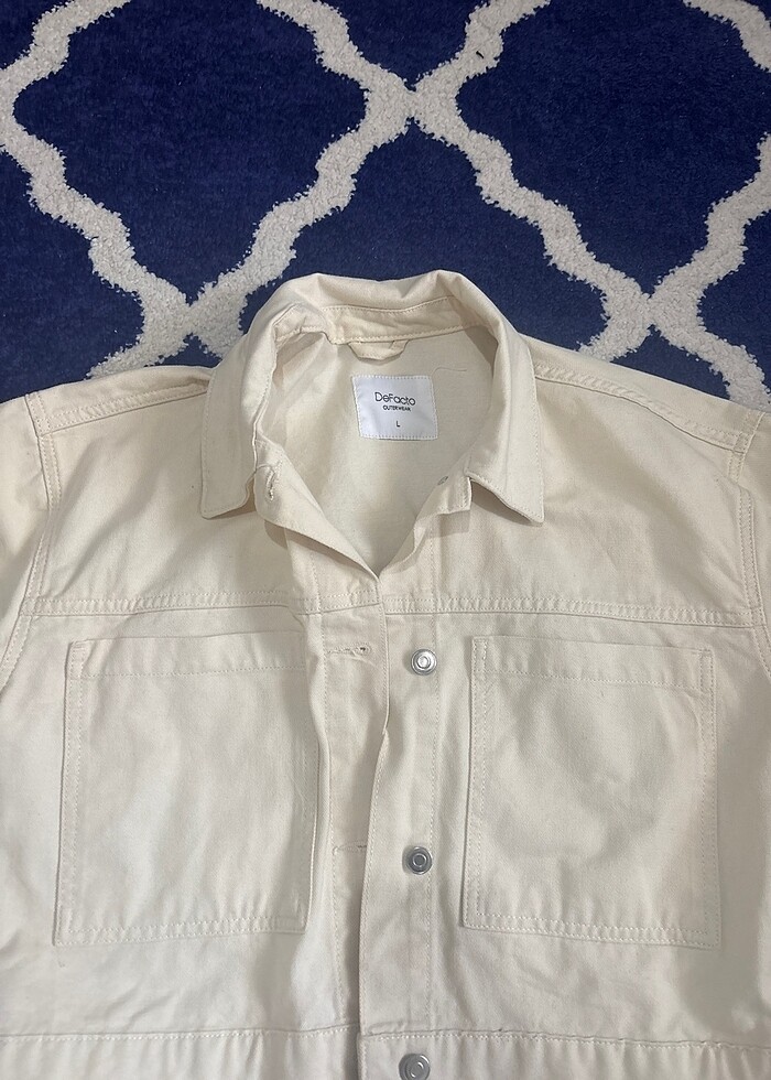 Defacto krem renkli ceket - Görsel 2