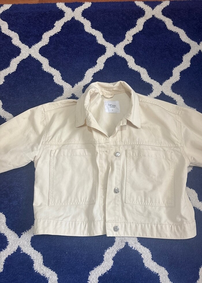 Defacto krem renkli ceket - Görsel 3