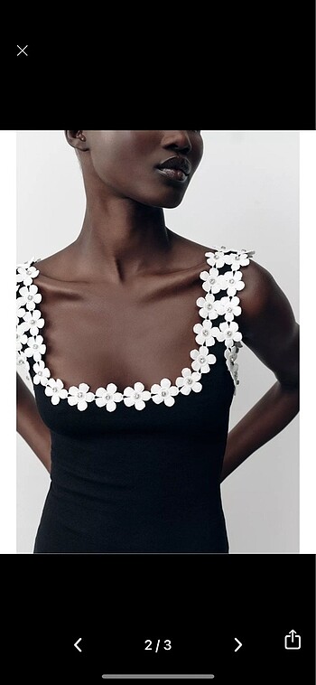 Zara çiçek yakalı elbise - Görsel 2