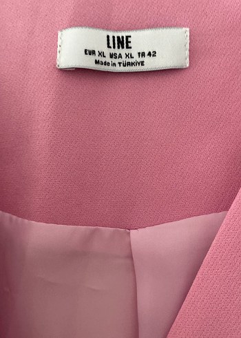 42 Beden Pembe Düğmeli Kadın Blazer Ceket