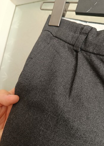 9 Yaş Beden Gri Kemerli okul üniforma pantolonu
