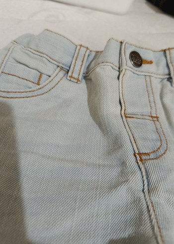 6-9 Ay Beden Gri Erkek Çocuk Denim Pantolon