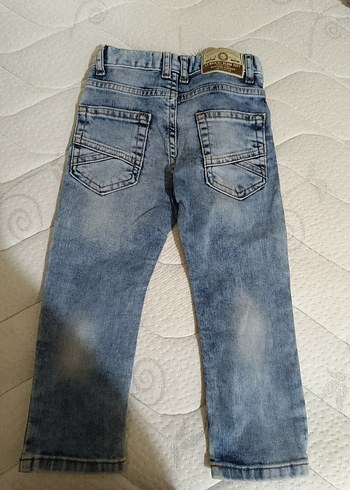 24-36 Ay Beden mavi Renk Erkek Çocuk Gri Batik Desenli Kot Pantolon