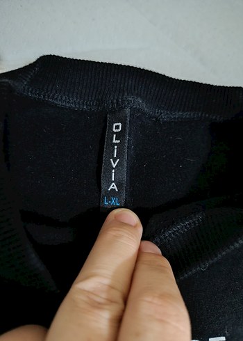 xl Beden siyah Renk Siyah Baskılı Oversize Sweatshirt