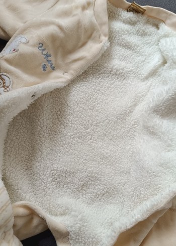 Düğmeli Bebek Erkek Tulum - Pastel Beyaz - Görsel 3