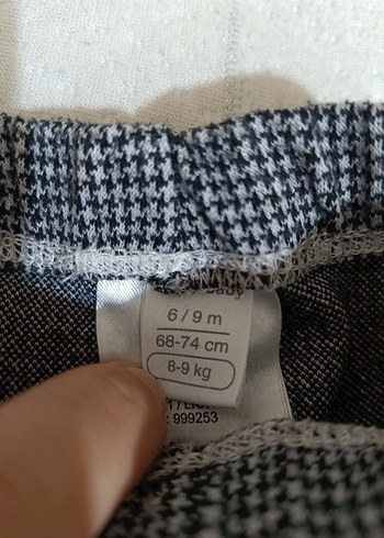 6-9 Ay Beden gri Renk Düğmeli Gri Kız Taytı