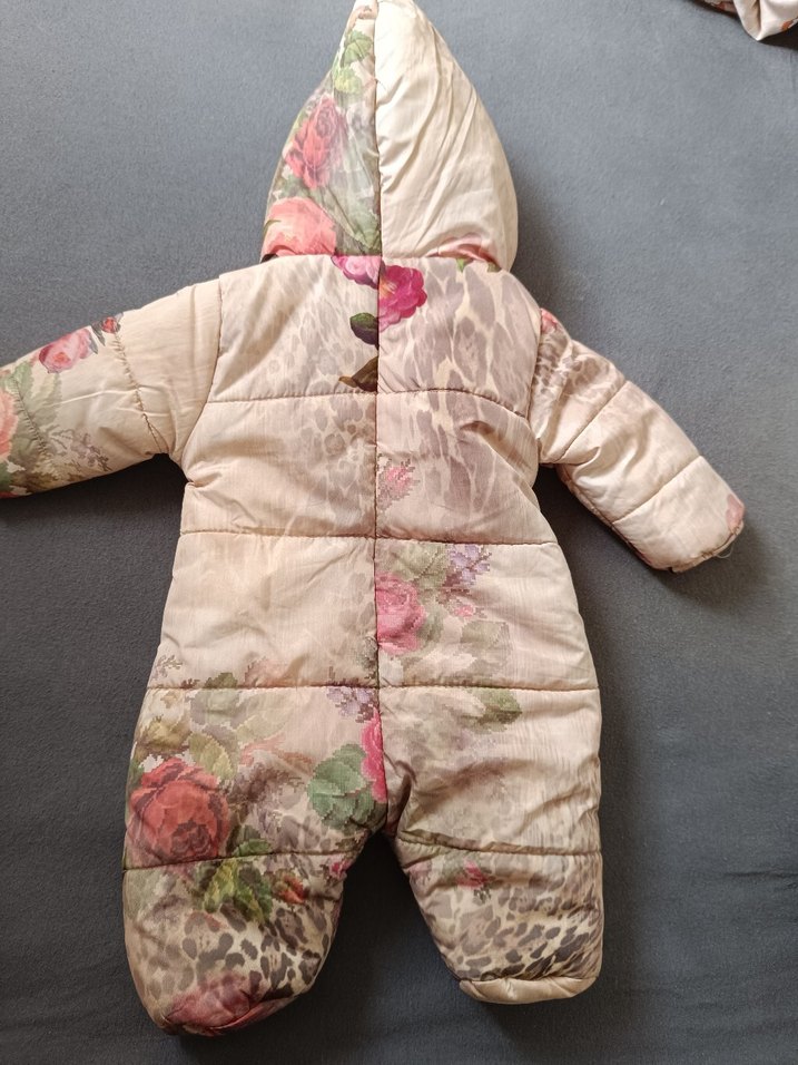 Peluş Detaylı Pembe Batik Desenli Bebek Tulumu - Görsel 2