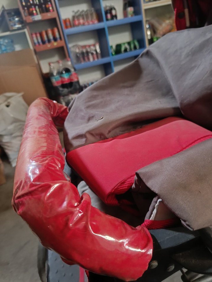 Kırmızı ve Kahverengi Bebek Arabası - Görsel 4