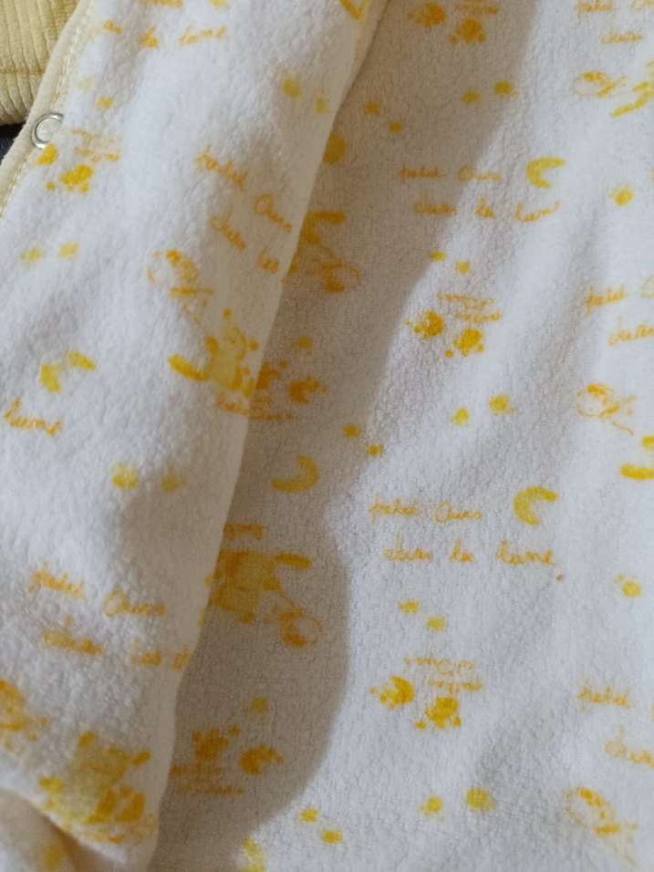 Sarı Kapüşonlu Bebek Kış Tulumu - Görsel 4