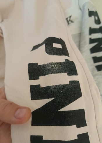 Kız Çocuk Pembe Baskılı Pamuklu Eşofman Takımı - Görsel 4