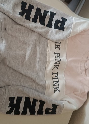 Kız Çocuk Pembe Baskılı Pamuklu Eşofman Takımı - Görsel 2