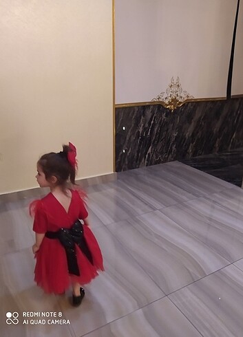 3 yaş kina kıyafeti kırmızı - Görsel 6