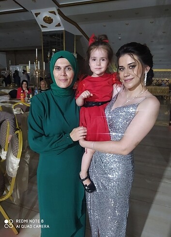 3 yaş kina kıyafeti kırmızı - Görsel 8