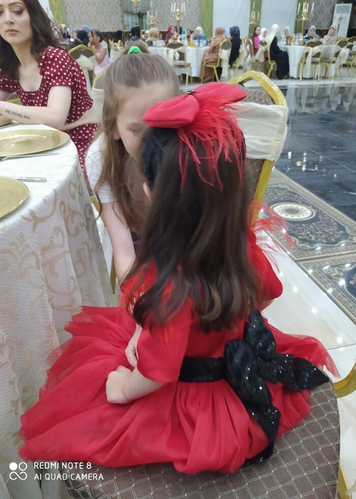 3 yaş kina kıyafeti kırmızı - Görsel 5