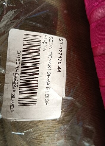 şık bayan elbise fuşya renk - Görsel 8