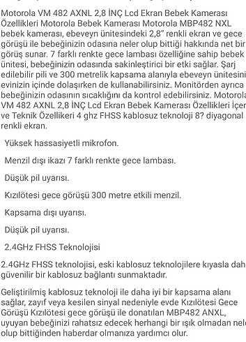 Motorola bebek kamerası telsizi - Görsel 6