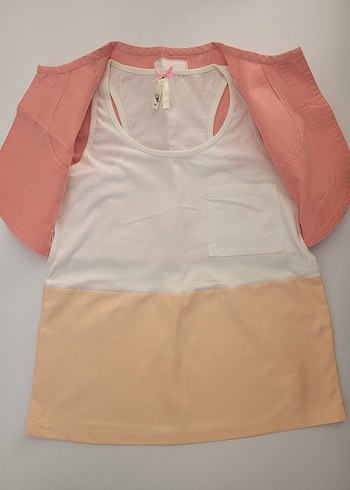 LC Waikiki Pembe Kısa Kollu üst ve bolero