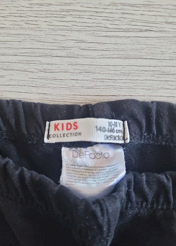 Kız Çocuk Siyah Baskılı Streç Tayt - Görsel 2