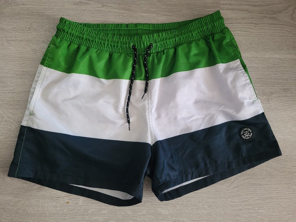 Erkek Renk Bloklu Kısa Deniz Şortu - Görsel 2