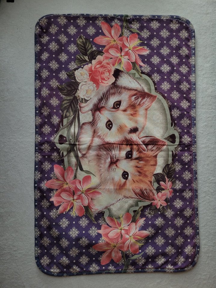 Pastel Mor Kedi Desenli Minder - Görsel 2