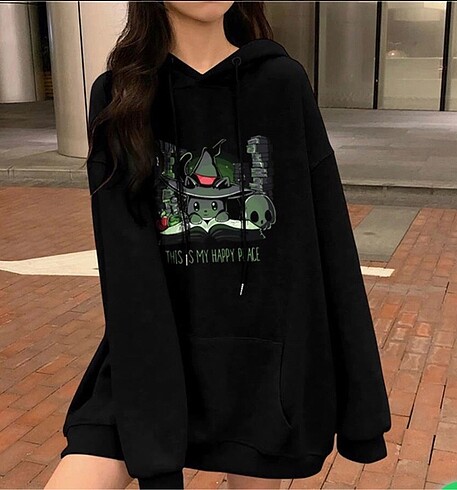 Halloween Baskılı Sweatshirt