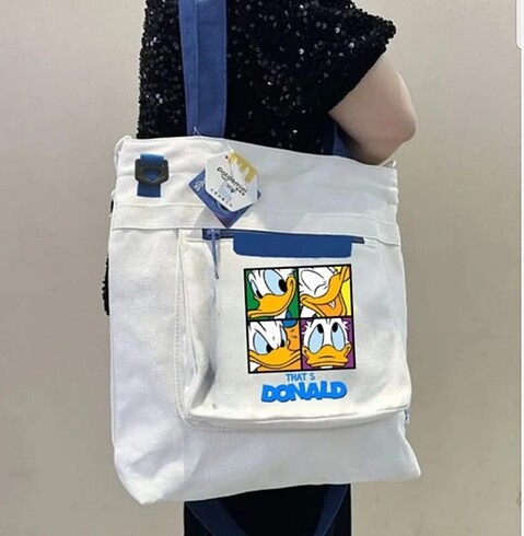 Donald Duck Baskılı Kanvars Çanta