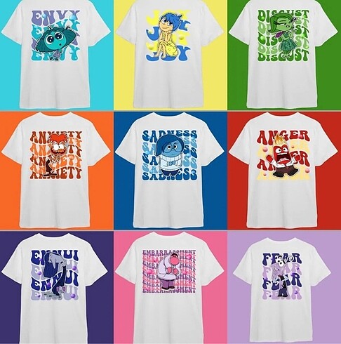 Ters Yüz Karakter Baskılı Tshirt
