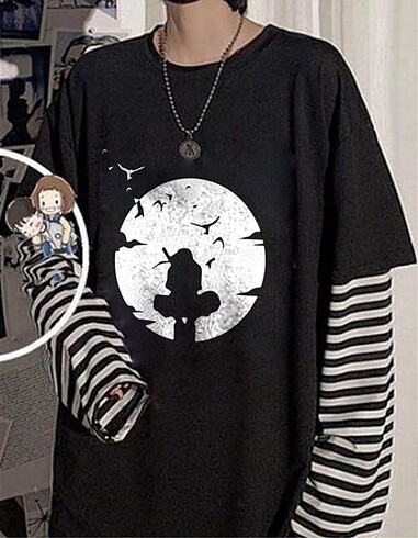 İtachi Shadow Fake Sleeves Unisex Uzun Kollu Tshirt