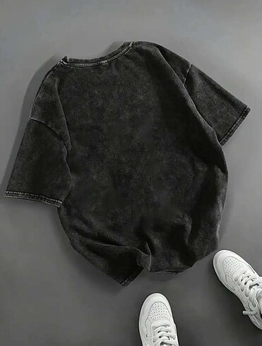 Abercrombie & Fitch Sırt Baskılı Fiyonk Yıkamalı Oversize Vintage Tshirt