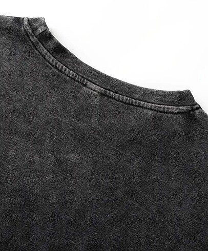 s Beden Sırt Baskılı Fiyonk Yıkamalı Oversize Vintage Tshirt