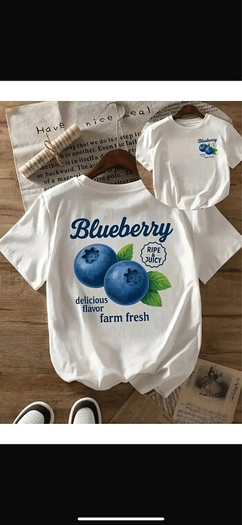 Blueberry Baskılı Tshirt