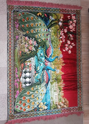 Renkli Desenli Geleneksel Duvar Halısı - Görsel 3