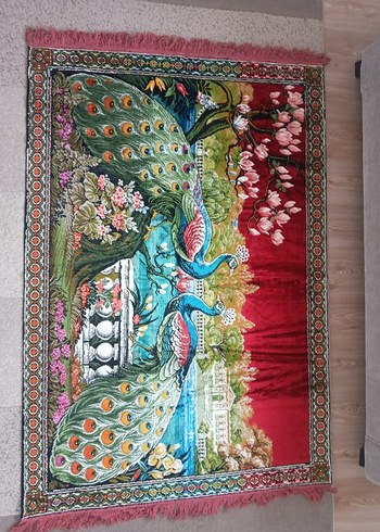 Renkli Desenli Geleneksel Duvar Halısı - Görsel 5