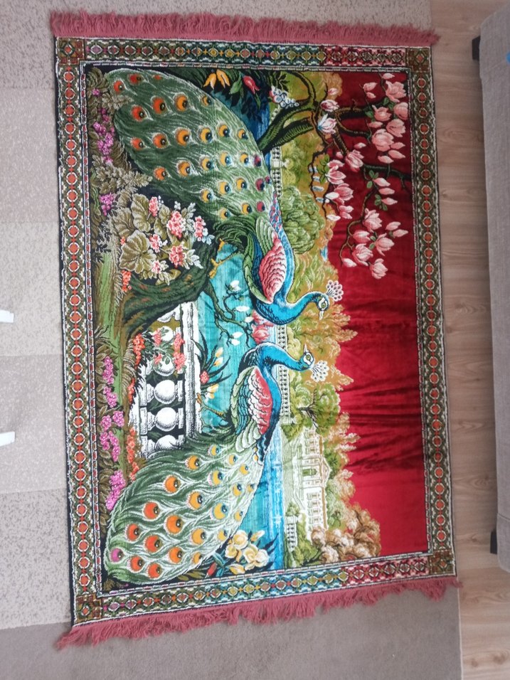 Renkli Desenli Geleneksel Duvar Halısı - Görsel 4