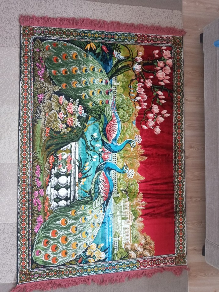 Renkli Desenli Geleneksel Duvar Halısı - Görsel 5