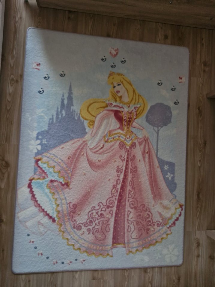 Pembe Prenses Temalı Çocuk Halısı - Görsel 3