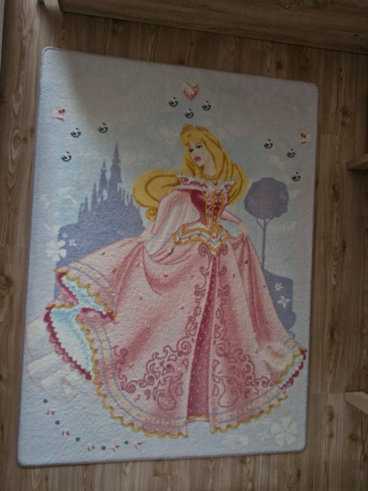 Pembe Prenses Temalı Çocuk Halısı - Görsel 2