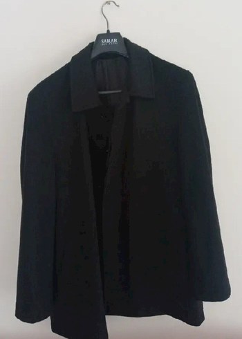 Siyah Düğmeli Erkek Kaban L Beden - Görsel 2