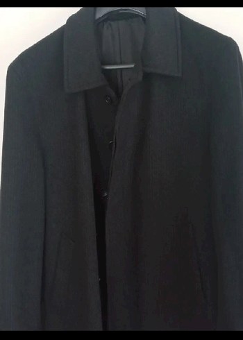 Siyah Düğmeli Erkek Kaban L Beden - Görsel 3