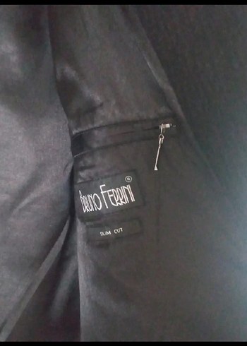 Siyah Düğmeli Erkek Kaban L Beden - Görsel 6