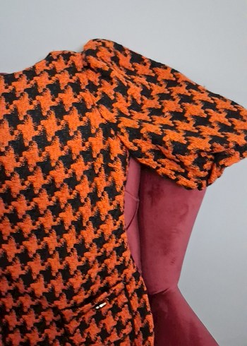 Düğmeli Kısa Kollu Midi Mini Elbise - Görsel 2