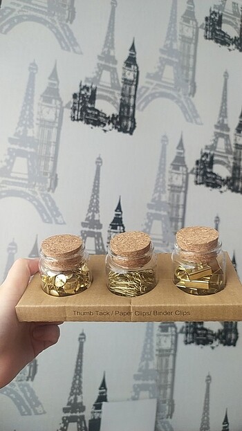Gold Kırtasiye Clips Set