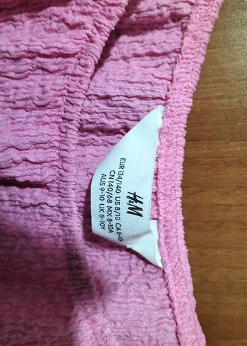 Pembe Kısa Kollu Kadın Keten Bluz - Görsel 3