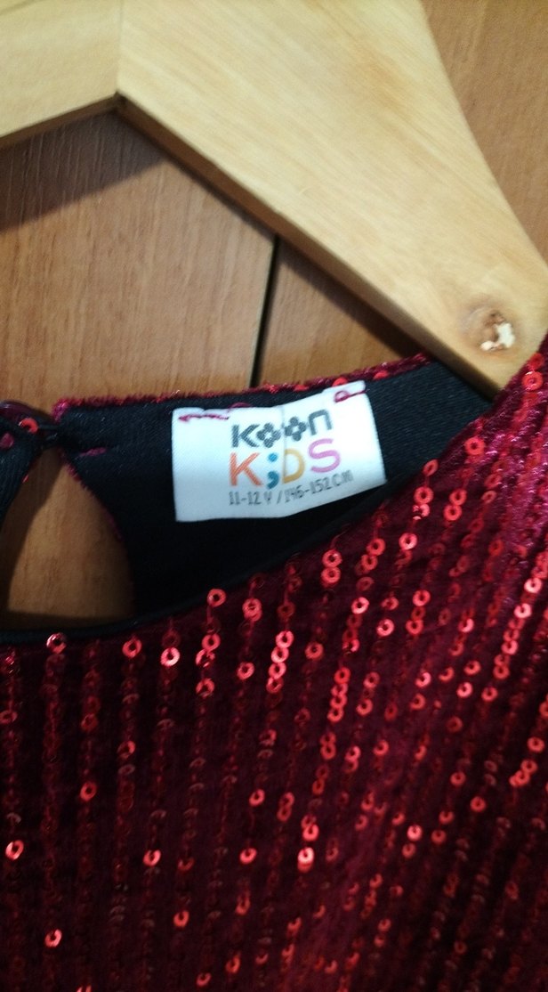 Kırmızı Parlak Kiz cocuk Bluz - Görsel 3