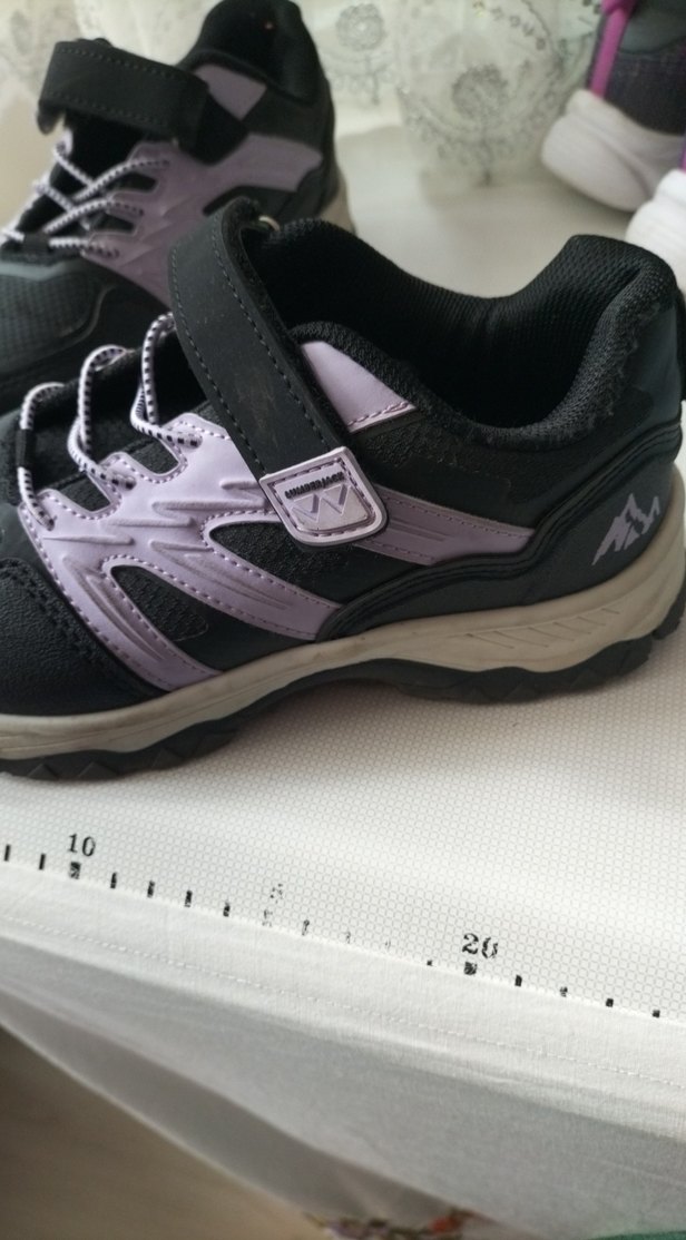 Kız Çocuk Siyah Mor Cırtlı Spor Ayakkabı - Görsel 5