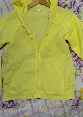 Kız Çocuk Sarı Kapüşonlu Yağmurluk - Görsel 3