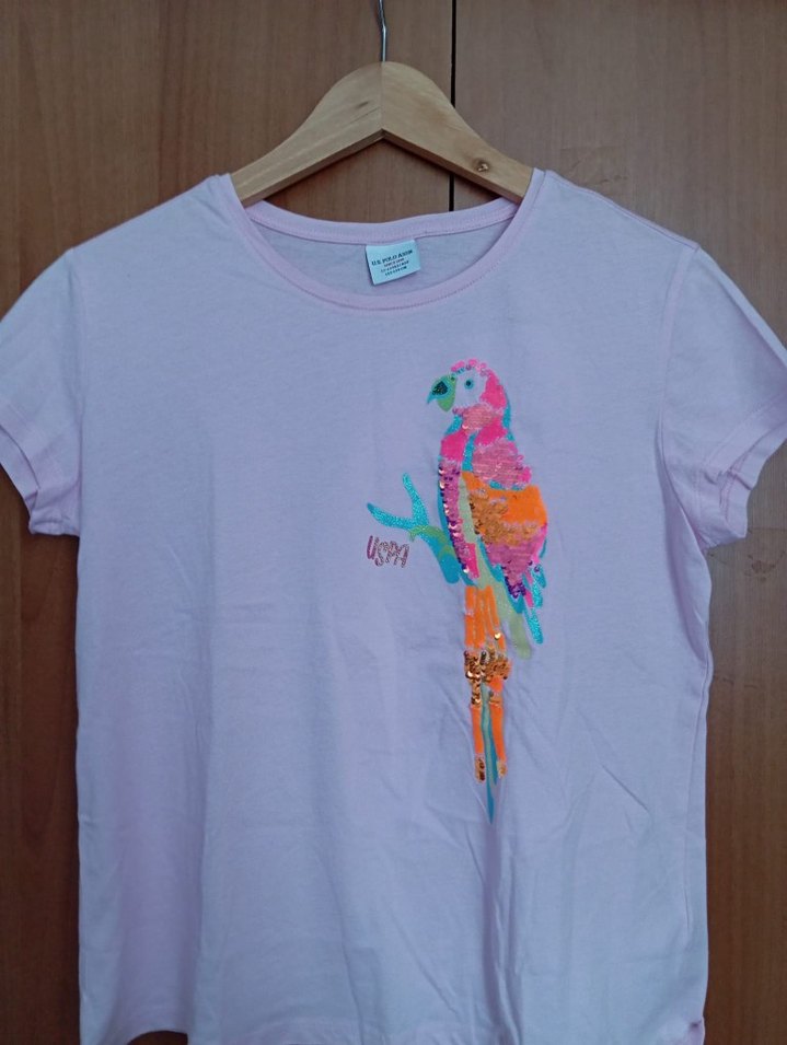 Pembe Kız Çocuk Baskılı Tişört - Görsel 2