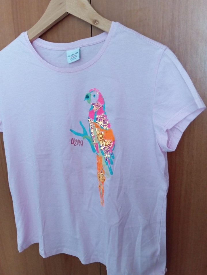 Pembe Kız Çocuk Baskılı Tişört - Görsel 3