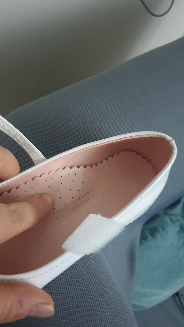 Kızlar için Beyaz Tokalı Bale Ayakkabısı - Görsel 5