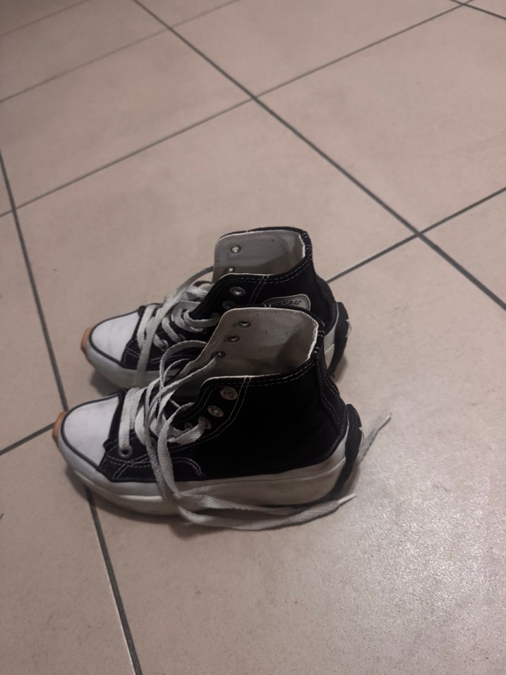 Siyah Gri Kadın Sneakers Stiletto Topuklu - Görsel 3